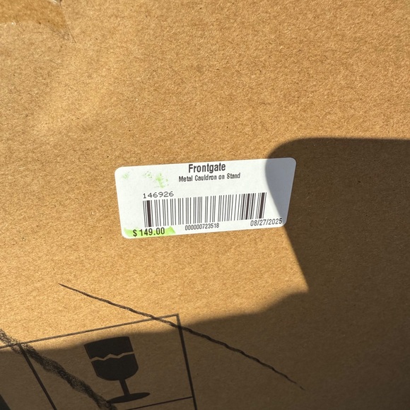 Frontgate Hammered Metal Cauldron with Stand - NWT - Picture 4 of 6